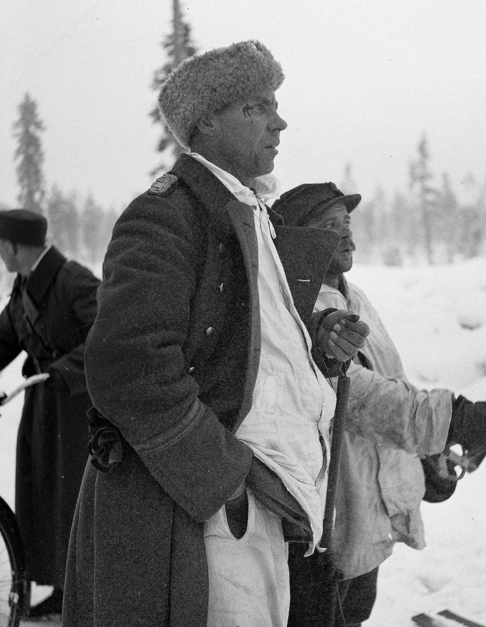 Aarne Juutilainen at the Kollaa front, 9 December 1939.