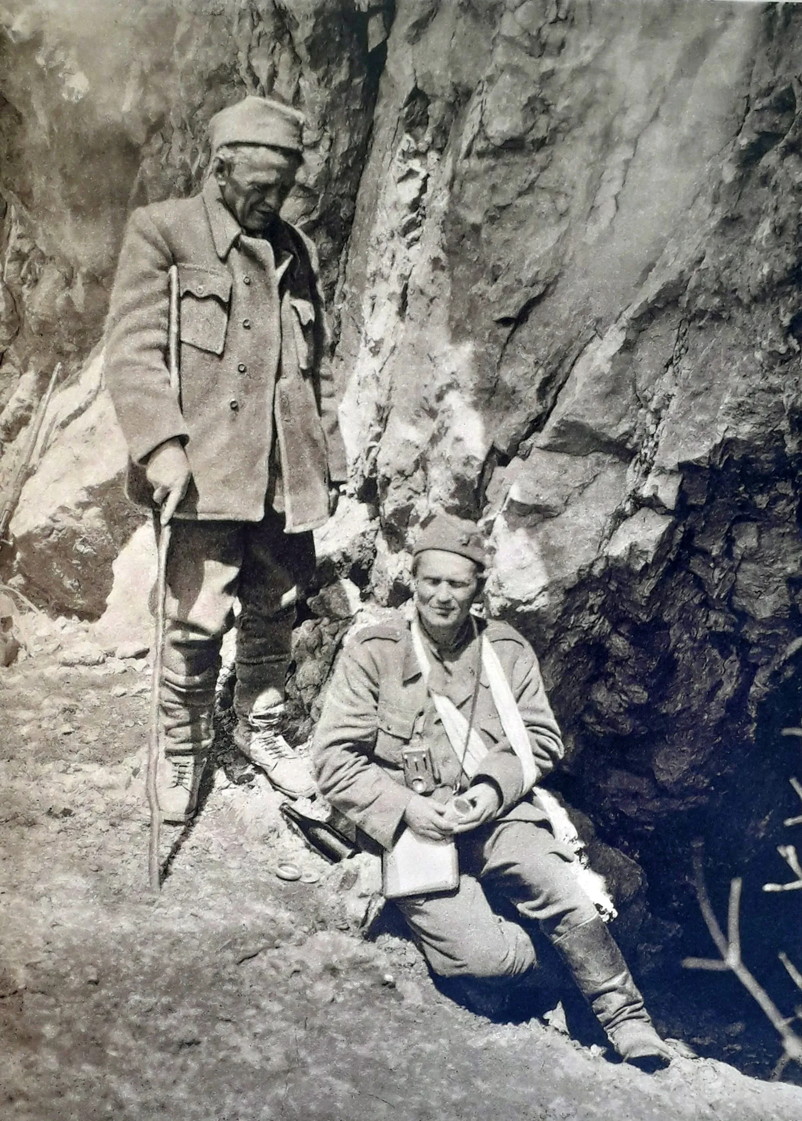 Ivan Ribar (left) and Tito on 13 June 1943 during the Battle of the Sutjeska.