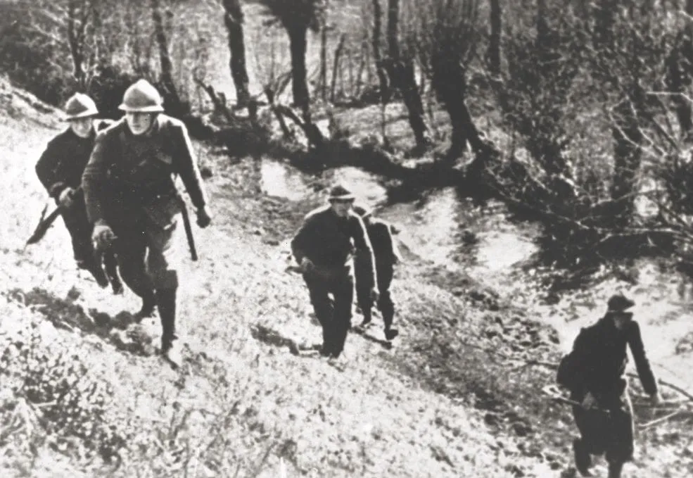 Polscy żołnierze podczas bitwy pod Kockiem w październiku 1939 roku.