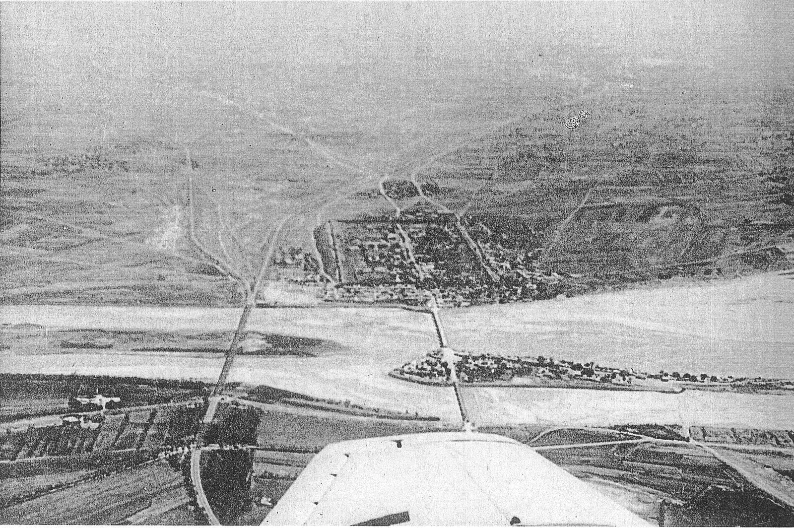 A Japanese reconnaissance photograph of the Marco Polo Bridge taken during the incident.