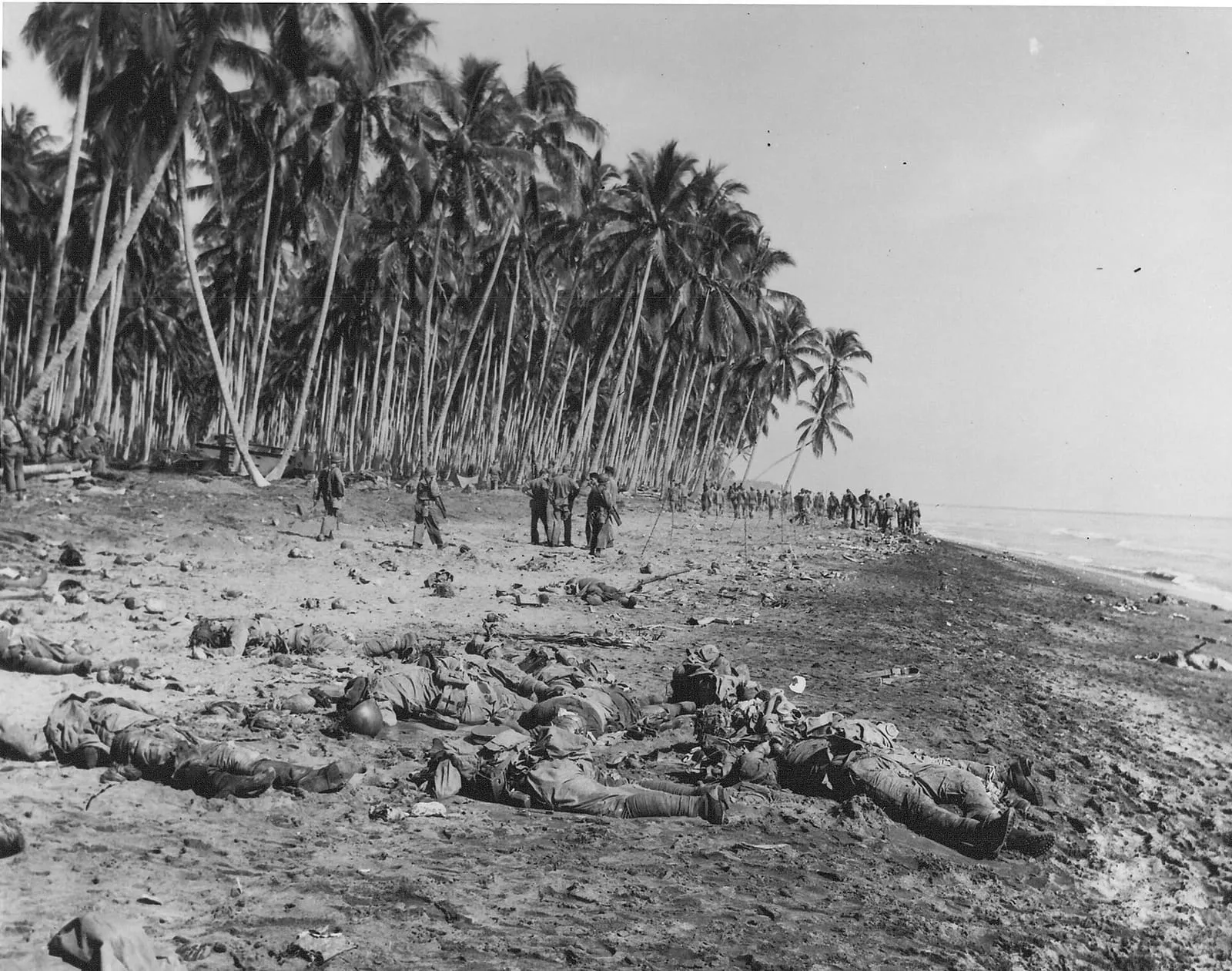 Japanese soldiers killed on the sandbar at the mouth of Alligator Creek, Guadalcanal, 21 August 1942.