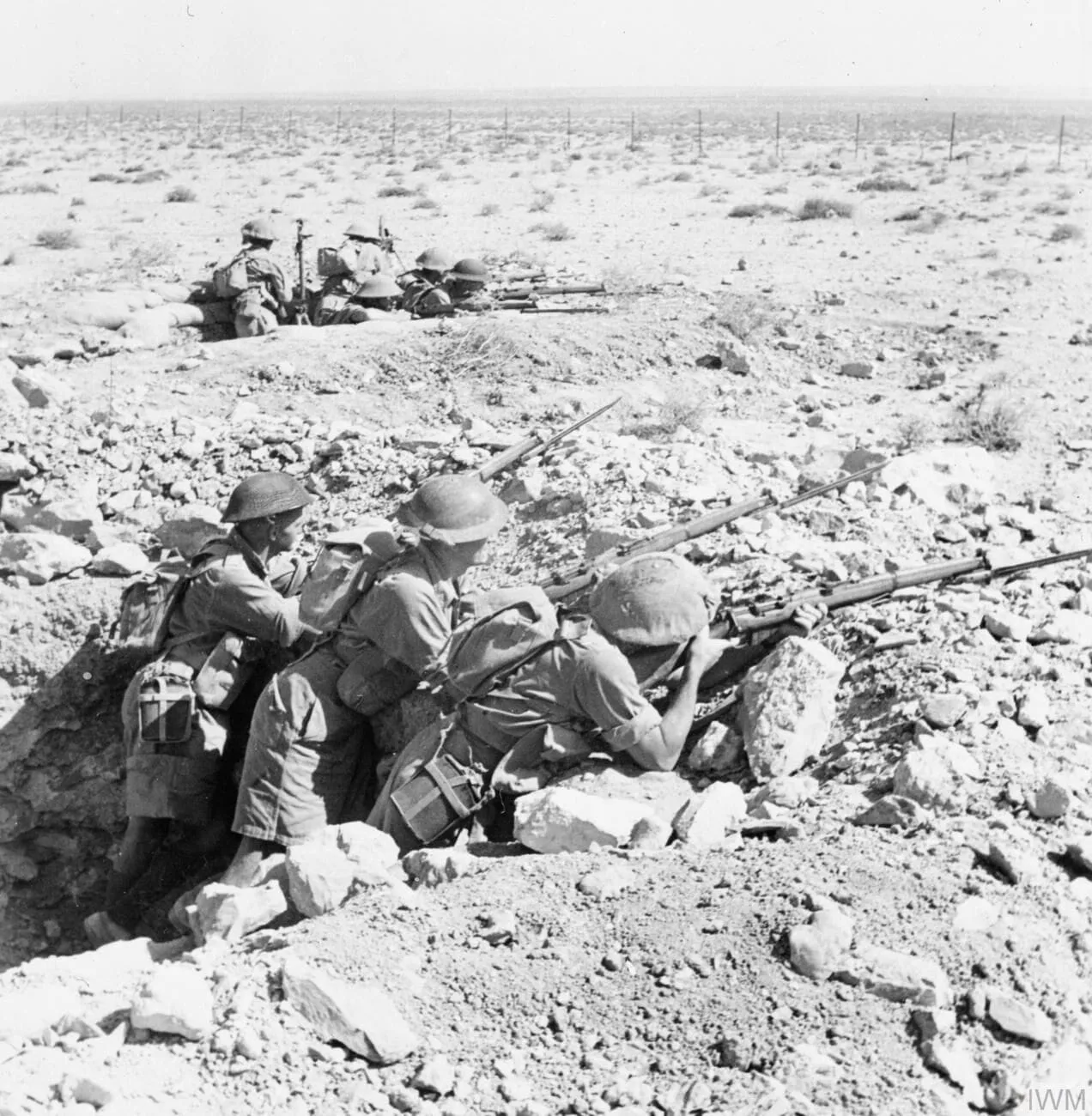 Australian troops occupying a front-line position at Tobruk, August 1941.