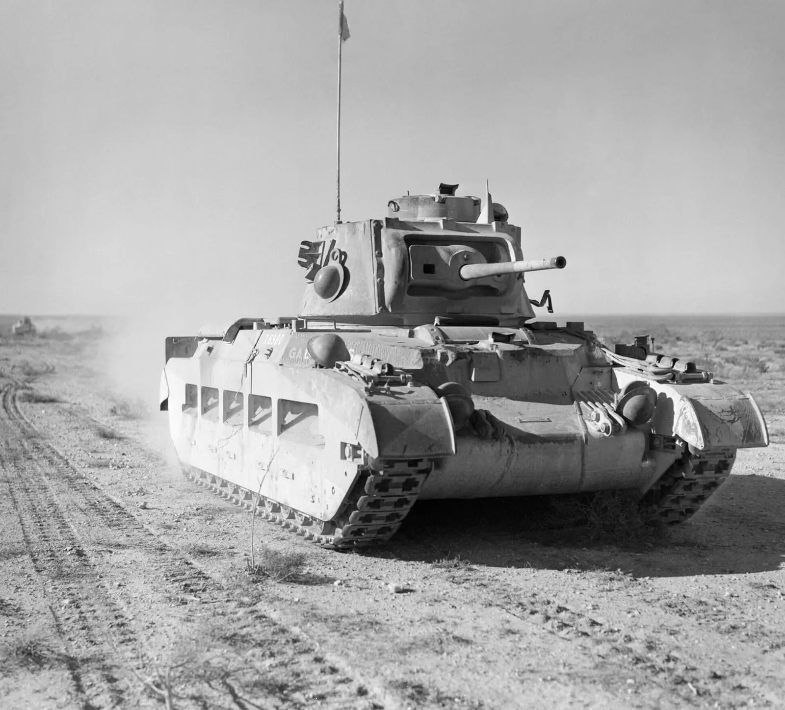 A Matilda II tank of the 7th Royal Tank Regiment in the Western Desert, 19 December 1940.
